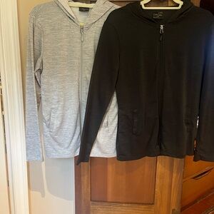 Black & Gray Thin Soft Zip-Up Hoodies